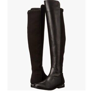 Calvin Klein Women Rania Over the Knee Riding Boots Size US 5.5M Black leather